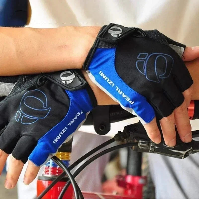1Pair Gel Half Finger Road Bike Gloves Anti-Slip Anti-Sweat Shockproof Cycling