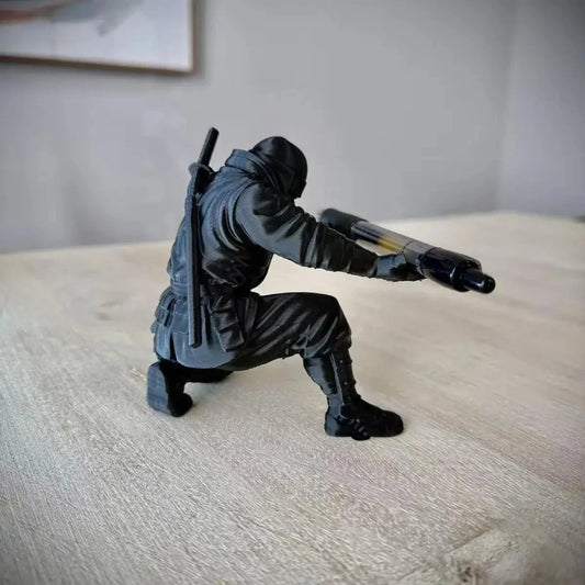 3D Printed Ninja Pen Holder – Desktop Pencil Organizer & Desk Decor Gift