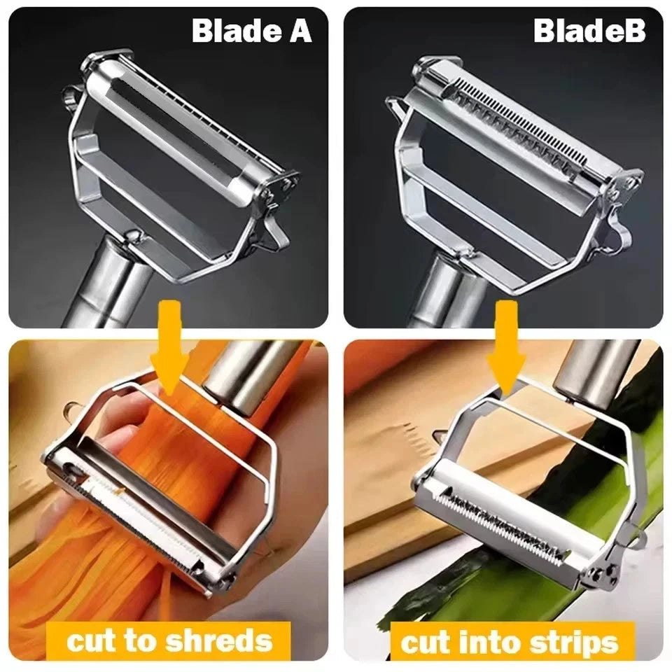 Stainless Steel Vegetable Peeler Julienne Slicer Kitchen Tool for Fruit & Potato