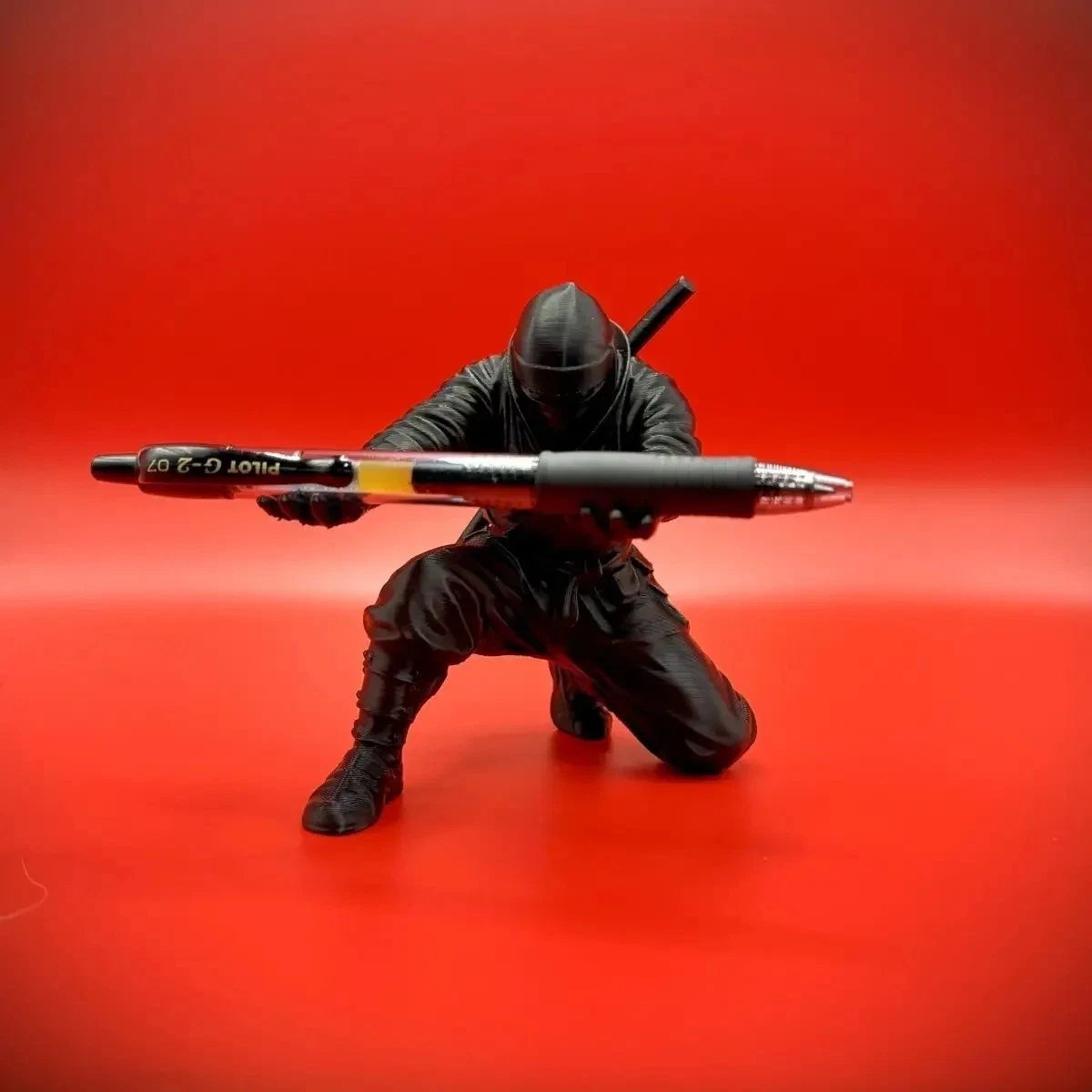 3D Printed Ninja Pen Holder – Desktop Pencil Organizer & Desk Decor Gift